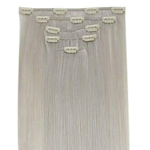 Load image into Gallery viewer, [Flash Sale] LaaVoo Blonde Hair Extensions Clip in Real Human Hair 5pcs Platinum Blonde Clip in Hair Extensions Remy Human Hair White Blonde Hair Extensions Clip in Real Hair Extensions 70g 14inch
