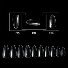 Load image into Gallery viewer, Fake Nails Tips Acrylic Nail Art Full Cover Almond False Nails Long Almond Stiletto False Nail Clear Press on Nail Extension Kit for Women Girls
