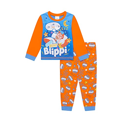 Blippi Boys Pyjamas PJs Set Ages 18 Months to 7 Years (3-4 Years) Orange