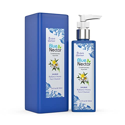 Blue Nectar Natural Aloe Vera Face Wash with Honey for Women and Men. Ayurvedic Acne Face Wash for Oily Skin and Sensitive Skin. Natural Makeup Remover (100 ml)