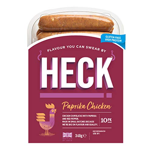 HECK Food Smoky Paprika Chicken Chipolatas, 340g