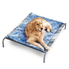 Load image into Gallery viewer, Lesure Raised Dog Bed Large - Elevated Cooling Dog Bed With Waterproof Mesh for Outdoor and Garden, Chew Resistant Portable Dog Cot for Travel and Camping, Grey, 109x89x20cm
