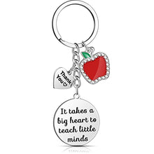 Load image into Gallery viewer, Teacher Gifts for Women Thank You Teacher Keychain Teacher Appreciation Gifts Teacher Gifts Keychain Jewelry Accessories Teacher Presents for Women Teachers Birthday Valentine New Year (Circle Style)
