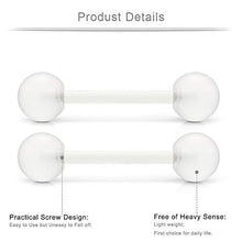 Load image into Gallery viewer, Ruifan 14G 16mm Glow in The Dark Flexible Acrylic Straight Tongue Nipple Ring Retainer Piercing
