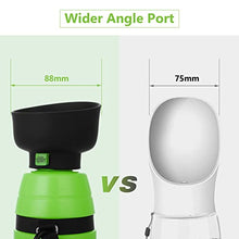 Load image into Gallery viewer, pecute Dog Water Bottle 500ml, Portable Puppy Drinking Bottles Leak Proof Pet Travel Bottle, Lightweight Water Dispenser Bowl for Outdoor Walks Trips Hikes Travels(Green)
