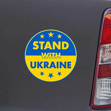 Load image into Gallery viewer, adfafw Ukraine Flag Car Bumper Sticker | PVC Ukraine American Flag Auto Window Stickers | Fuck Putin Save Ukraine U&amp;A Sign Decals, Stop the War, Stop the War

