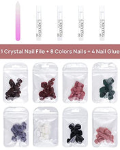 Load image into Gallery viewer, LADYING 8 Packs (192 PCS) Matte Press on Nails Short Acrylic Nails Press ons False Nails for Women, Stick Glue on Nails Set with Glue Nail File, Nail Art Salon Ballerina French Fake Tips
