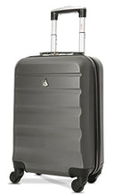 Load image into Gallery viewer, Aerolite Lightweight 55cm Hard Shell 34L Carry On Hand Cabin Luggage Suitcase 4 Wheels, Approved for British Airways, Virgin Atlantic &amp; More, Charcoal
