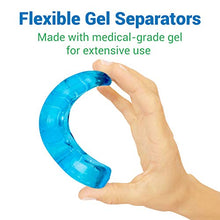 Load image into Gallery viewer, ViveSole Toe Stretchers Separators (4 Pack) - Gel Therapeutic Spa Spacer Spreaders for Bunions, Overlapping Hammer Toe, Yoga, Plantar Fasciitis, Nail Polish, Correct Pain Cushion
