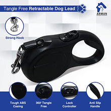 Load image into Gallery viewer, Dento Care Arman Retractable Dog Lead with Anti-slip Handle, Tangle Free Leads for Medium Dogs, 3m Strong Zinc Alloy Hook, Switch, Pet Walking Leash Dogs/Cats
