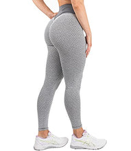 Load image into Gallery viewer, DUROFIT TIK Tok Gym Leggings Anti cellulites Women Scrunch Ruched Butt Lifting Yoga Pants Gym Workout Running Sport Push Up High Waist Full Length Grey S
