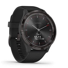 Load image into Gallery viewer, Garmin vivomove 3, Hybrid Connected GPS Smartwatch with Real Watch Hands and Hidden Touchscreen Display, Black with Slate Silicone Band

