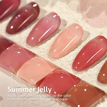 Load image into Gallery viewer, GAOY Summer Jelly Gel Nail Polish Set of 6 Colors Including Red Pink Nude Gel Polish Kit UV LED Soak Off Nail Polish Home DIY Manicure Nail Salon Varnish
