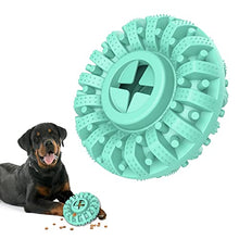 Load image into Gallery viewer, Lewondr Indestructible Dog Toys For Aggressive Chewers, Tough Rubber Natural Treat Dispenser, Interactive Dog Chew Toy for Boredom Medium Large Dogs, Dog Dental Care,Mint Green
