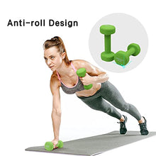 Load image into Gallery viewer, PROIRON Neoprene Dumbbell Weights Pair for Women 1kg 1.5kg 2kg 3kg 4kg 5kg 8kg 10kg, Arm Hand Exercise Weights (Apple Green-2 x 2KG)
