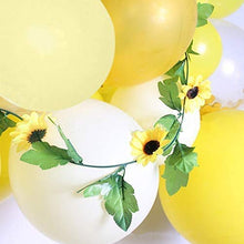 Load image into Gallery viewer, GuassLee Sunflower Party Decoration Balloons Set - Yellow Light Yellow White Gold Balloons for Sunflower Theme Birthday Baby Shower Wedding Decorations
