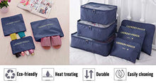 Load image into Gallery viewer, Vicloon Travel Organiser Packing Bags,8 PCS Travel Packing Cubes Set for Clothes Shoes Travel Luggage Organizers Storage Bags (Dark Blue)
