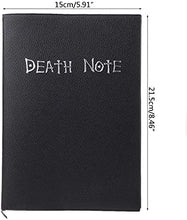 Load image into Gallery viewer, Death Note Notebook with Feather Pen, Fashion Anime Theme Death Note Cosplay Notebook, Gifts for Cosplay Lovers, Can be Used as Diary and Notebook
