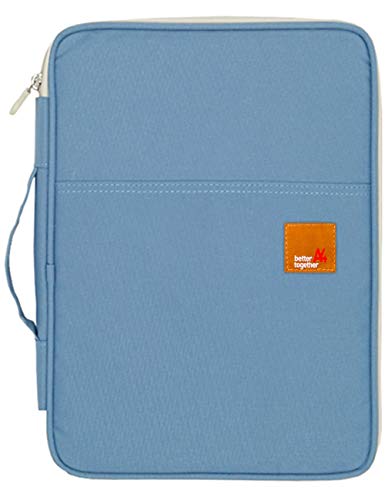 A4 Size Travel Document Case Holder Wallet File Folder Organiser Message Bag Passport Wallet for Travel Holiday Office and University (Light Blue)