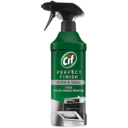 Cif Perfect Finish Oven and Grill 100% Grease Removal Specialist Cleaner Spray for Everyday Cleaning, 435ml