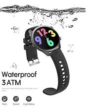 Load image into Gallery viewer, Deeprio Smart Watch 1.2&quot; AMOLED Always-on Display 3ATM Waterproof 14 Sports for Men Women Android Phones iOS Compatible iPhone Samsung Heart Rate Blood Oxygen Monitor Smartwatch Fitness Tracker Black
