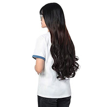 Load image into Gallery viewer, 4PCS 24 Inch Long Wavy Clip in Hair Extensions 11Clips Hair Extensions Synthetic Hair Pieces for Women Girls Full Head Set Thick Curly Wavy Synthetic Hair Extensions Dark Brown
