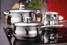 Load image into Gallery viewer, Stellar 1000 S1F2 Set of 9 Stainless Steel Pans, 6 Deep Saucepans with Lids, Steamer, Non-Stick Frying Pan, Milk Pot, Dishwasher Safe - Fully Guaranteed
