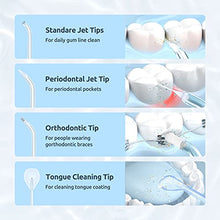 Load image into Gallery viewer, Water Flosser [Mini Cordless Portable] Oral Irrigator Water Teeth Cleaner Pick, Telescopic Water Tank, 3 Modes &amp; IPX7 Waterproof, Home &amp; Travel Water Flossers for Teeth, Braces Bridges Care.
