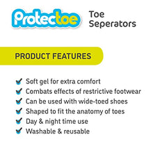 Load image into Gallery viewer, Box of 8 Pcs Protectoe Gel Toe Separators for Overlapping Toes,Toe Spacers, Toe Spreader
