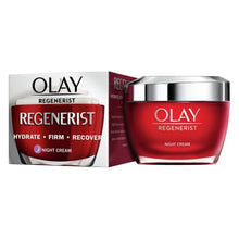 Load image into Gallery viewer, Olay Regenerist Night Cream With Amino-Peptide Complex II, Niacinamide &amp; Hyaluronic Acid, Face Cream Firms Skin, Reduces The Look Of Fine Lines And Wrinkles, Supports Surface Cell Renewal, 50 ml

