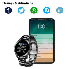 Load image into Gallery viewer, BEN NEVIS Men Smart Watch, Receive Make Call Voice Waterproof Fitness Sport Watch Sounds with 24/7 Heart Rate Blood Pressure Sleep Auto Monitor Step Counter Staninless Steel Metal for Android iOS
