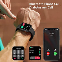 Load image into Gallery viewer, BRIBEJAT BT3 Smart Watch Compatible with iPhone Huawei Samsung Android Phones Fitness Tracker (Dial/Answer Call), 1.7'' 2.5D HD Screen, IP68 HR/Sleep Monitor, Black
