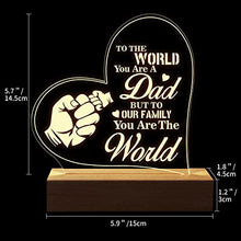 Load image into Gallery viewer, Tulolvae Fathers Day Birthday Gifts - Night Light Dad Gifts - 15*17.5cm Bedside Lamp Gifts for Dad, Dad Birthday Gifts from Daughter Son, Dad Gifts for Christmas, Fathers Day Gift Presents
