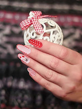 Load image into Gallery viewer, 96 Pcs Christmas Coffin False Nails Stiletto Fake Nails, EBANKU Acrylic Press on Nails Full Cover False Nail Kits With 96Pcs Nail Adhesive Tabs,Snowflake Elk Design Nail Art Decoration for Women Girls
