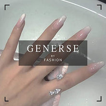 Load image into Gallery viewer, Generse Coffin False Nails Long Matte Fake Nails Purple French Ballerina Press on Nails Acrylic Full Cover Stick on Nail Tips 24pcs for Women and Girls
