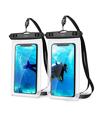YOSH IPX8 Waterproof Phone Case, Underwater Phone Pouch Dry Bag for Swimming Raining Dustproof for iPhone 12 11 pro max XS XR X 8 7, Samsung S20 S10 S9, Huawei P30 P20 & More -up to 7.0” 2-Pack