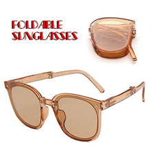 Load image into Gallery viewer, 2022 Trendy Sunglasses for Women Men Polarized Foldable Round Chic Retro Sun glasses UV400 Protection Eyeglasses Fashion Unisex Sunglasses (Coffee)
