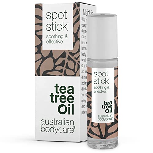 Australian Bodycare Tea Tree Oil Spot Stick - Tea Tree Blemish Stick for Spots, pimples, Oily and Acne Prone Skin. Contains high Pharmaceutical Grade Australian Tea Tree Oil, 9ml