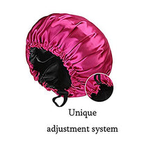 Load image into Gallery viewer, 2 Pcs Satin Sleep Cap for Women Long Hair Silky Bonnet for Curly Hair Waterproof Satin Hair Cap for Sleeping Extra Large Double Layer Adjustable Satin Bonnet for Women
