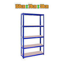 Load image into Gallery viewer, TAHA®-Heavy Duty Storage Racking 5 Tier Blue Shelving Boltless for Garage Workshop
