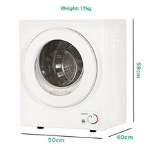 Load image into Gallery viewer, electriQ Mini Tabletop Compact 2.5kg Vented Tumble Dryer - White
