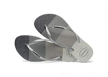 Load image into Gallery viewer, Havaianas Kid's Slim Glitter Palette Flip-Flop, White, 12C
