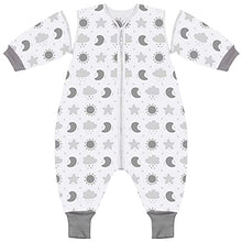 Load image into Gallery viewer, Lictin Baby Sleeping Bag with Feet 2.0 Tog - Baby Sleep Sack Split Leg with Removable Sleeves Winter Organic Cotton Sleeping Bag for Infant Toddler from 75 to 95 cm

