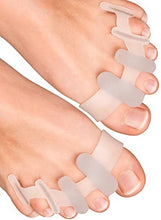 Load image into Gallery viewer, YogaMedic® Toe Separators for Overlapping Toes [6Pcs] to Relax Toes, Improved Gel Silicone, 0% BPA, One-Size, Spreader
