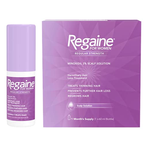Regaine for Women Hair Growth & Hair Loss Solution with Minoxidil, 1 Month Supply, 1 Unit x 60 ml [Packaging May Vary]
