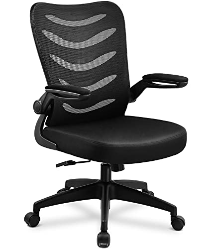COMHOMA Office Desk Chair with Armrest Office Computer Chairs Ergonomic Conference Executive Manager Work Chair (Black)