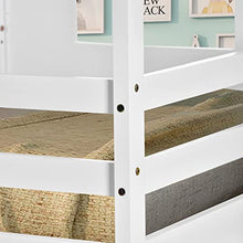 Load image into Gallery viewer, belupai 3FT Treehouse Bunk bed, Home Detail Childrens Cabin Bed Frame, Mid-Sleeper with Treehouse Canopy &amp; Ladder (white)
