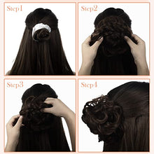 Load image into Gallery viewer, 6 Pieces Messy Hair Bun Scrunchies for Women Curly Bun Hair Piece Synthetic Hair Piece Scrunchies Hair Extension Bun Chignon Hairpiece Thick Updo Scrunchies Hair Donut Updo Ponytail for Girl, 6 Colors
