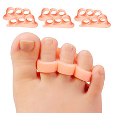 Load image into Gallery viewer, Promifun Gel Toe Separators, 6 Pack of Toe Spacers, Toe Straightener for Men and Women, Bunions, Hammer Toe, Overlapping Toe, Claw Toes, Reduce Foot Pain
