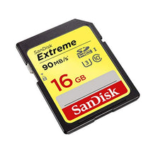 Load image into Gallery viewer, SanDisk Extreme 16 GB SDHC UHS-I U3 Memory Card, up to 90 MB/s Read (Newest Version) SDSDXNE-016G-GNCIN , Gold
